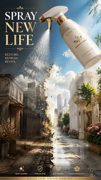 Restorative Spray Bottle Advertising Poster