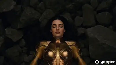 Golden Armor Woman Ascends to Space