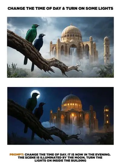 Kling Birds Evening Background Prompt