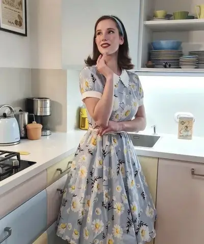 Portrait de modèle de cuisine rétro