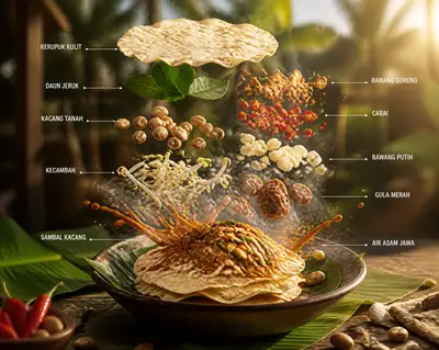 Floating Ingredients Indonesian Dish Food Photography