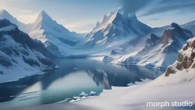 Frozen Landscape Dramatic Detailed