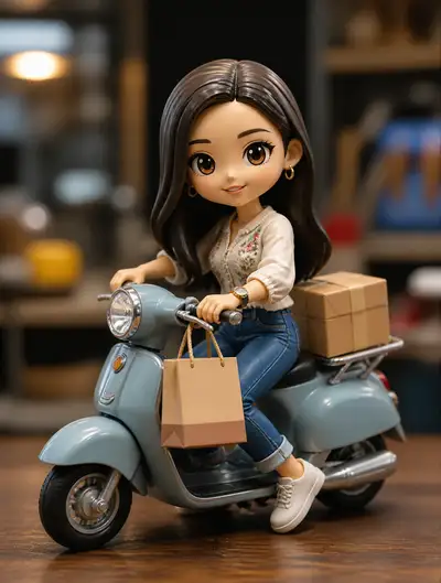 Miniature collectible figurine transformation prompt