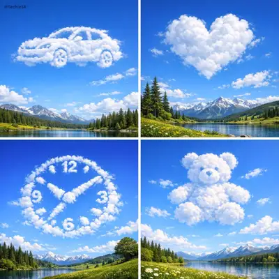 Cloud formation shaped like an object in the sky