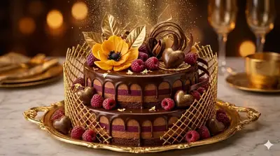 Ultra-Luxury Gourmet Chocolate Cake Photography Prompt