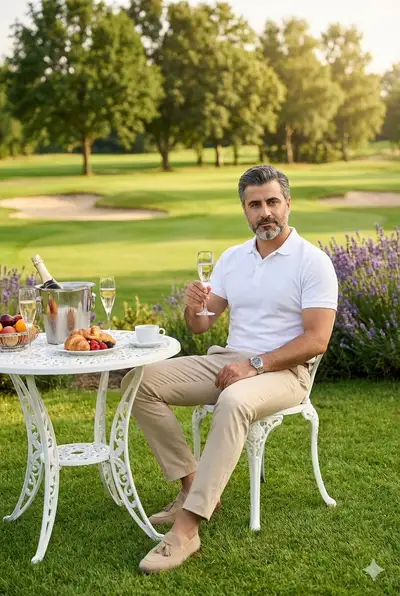 Luxurious Golf Course Breakfast Scene