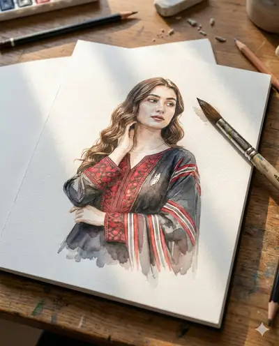 Aquarelle de mode illustrée de vous-même