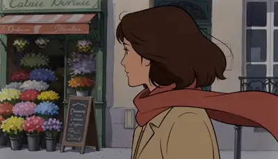 Promenade à Paris en Cel-Anime des Années 80 avec Personnage Cohérent