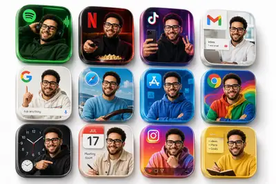 Premium 3D App Icon Grid with Consistent Character
