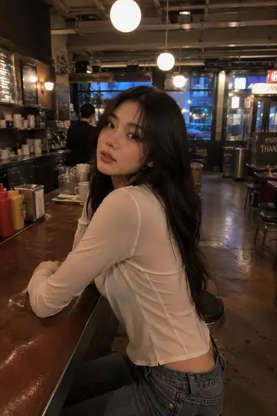 Candid lifestyle photo in a stylish independent bookstore