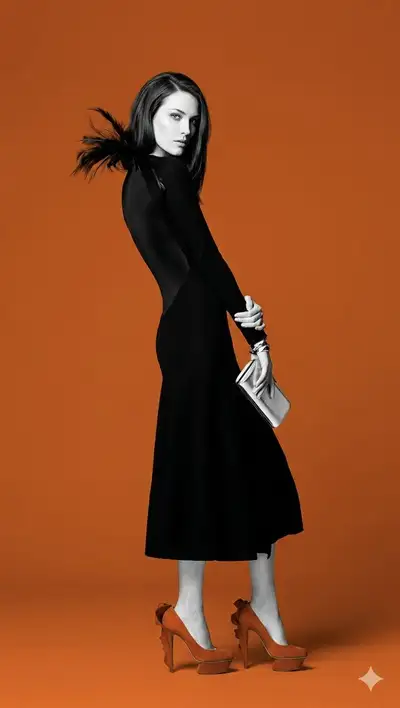 Bold Orange Fashion Portrait