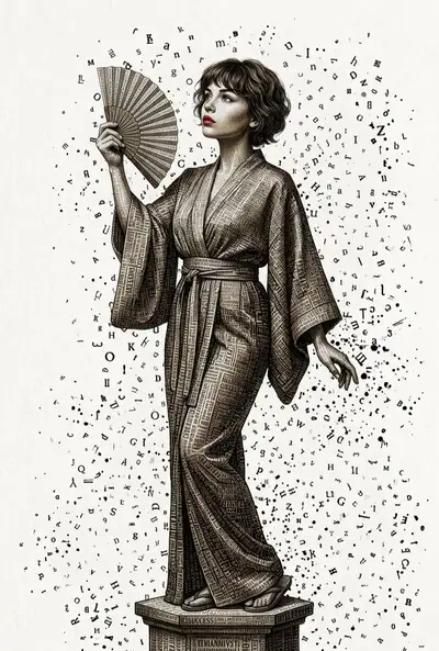 Surreal Text-Kimono Woman Series