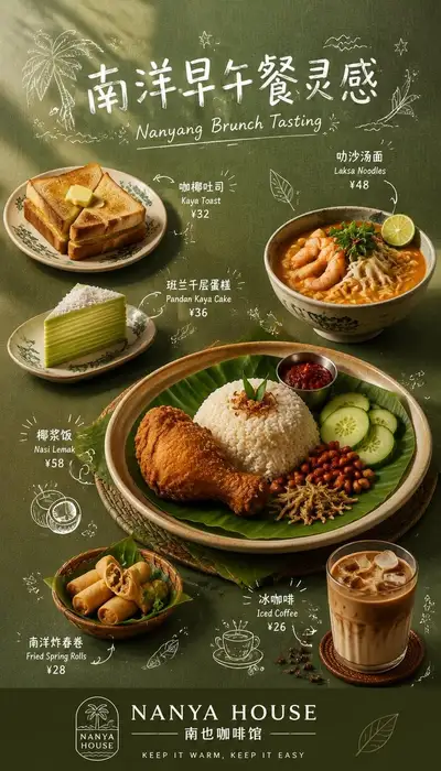Hand Drawn Chinese Restaurant Menu Poster Template