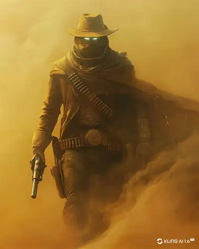 Lone Gunslinger in Sandstorm