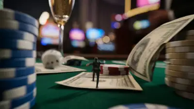 Tiny action hero sprints across a casino table in 4K