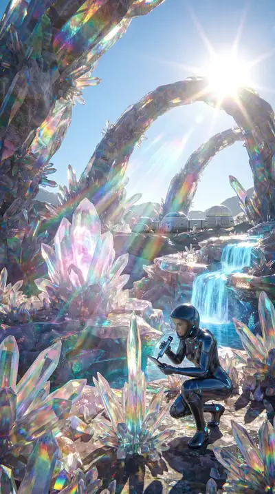 Crystal Jungle Alien Landscape Photograph