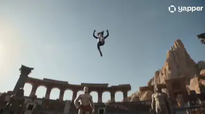 Prompt de vídeo de batalha de guerreira celestial