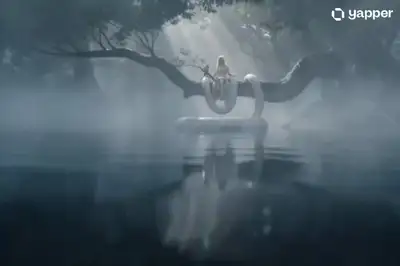 Mystic Serpent Lake Cinematic Fantasy Scene