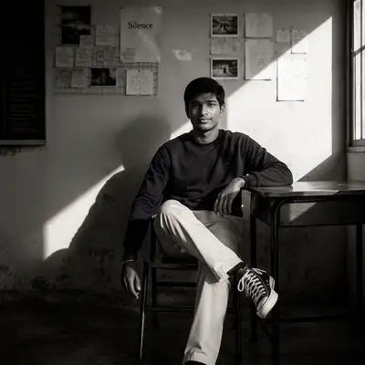 High-Contrast Classroom Portrait
