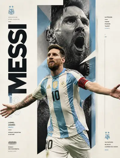 Editorial sports poster of a football legend