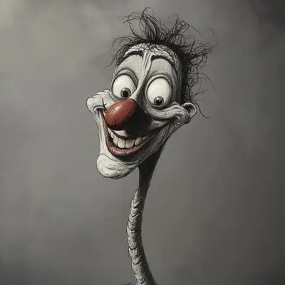 Long Neck Caricature Base Prompt