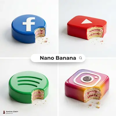 Brand logo dessert sculpture with mirror glaze finish