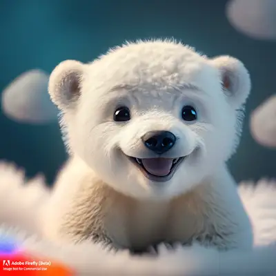 Adorable bébé ours polaire tout doux