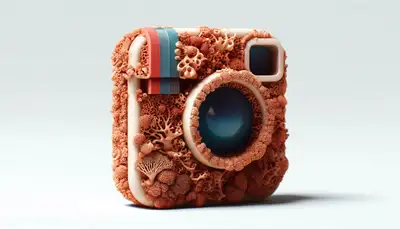 3D Coral Logo Sculpture Prompt