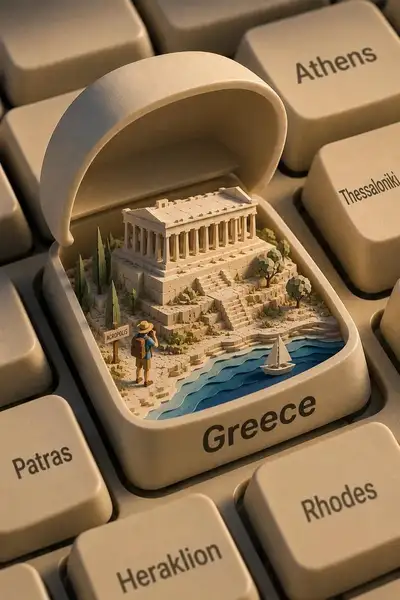 Macro Keyboard Diorama Travel Prompt