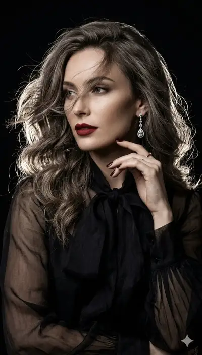 Cinematic High-Fashion Portrait of a Sophisticated Woman