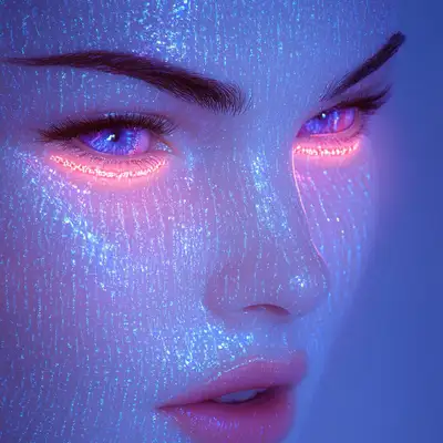 Glitch Art Double Vision Portrait