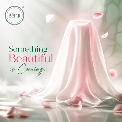 BeFill skincare teaser ad with hidden silhouette
