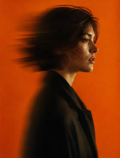 Cinematic Editorial Portrait of Mysterious Woman