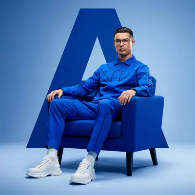 Cobalt Blue Fashion Editorial Prompt