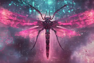 Futuristic Nanotech Swarm Illustration