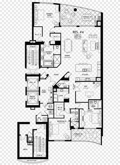 Isometrisches 3D-Schnittmodell-Rendering eines Architekturgrundrisses im Puppenhausstil