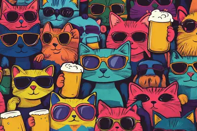 Cartoon Crowd Illustration Prompt