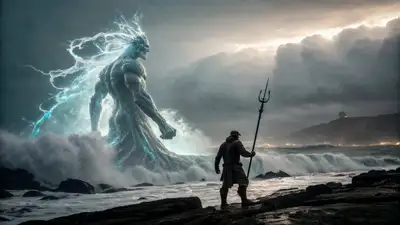 Colossal Water Elemental vs Soldier