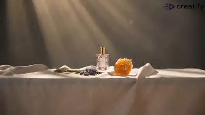 Perfume commercial with product macro shots, Nano Banana 2