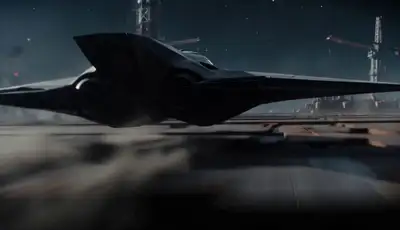 Sci-fi interceptor race across a planet that awakens into a giant engine