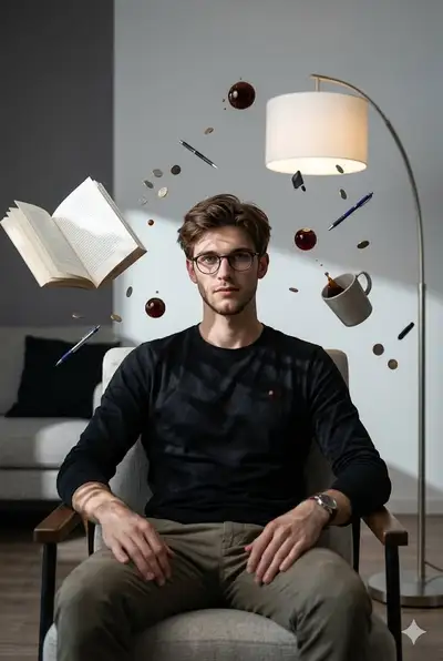 Zero Gravity Coffee Surreal Portrait