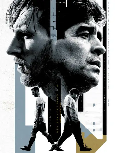 Messi and Maradona legends t-shirt graphic design