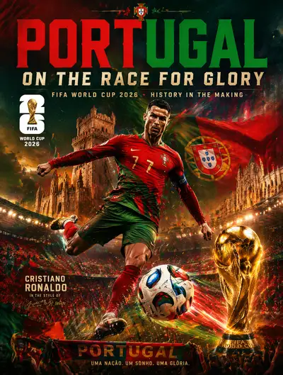 FIFA World Cup 2026 heroic national team poster template
