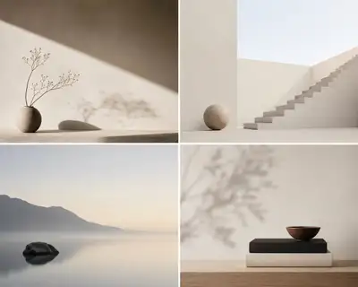 Minimalist Serene Scene Prompt