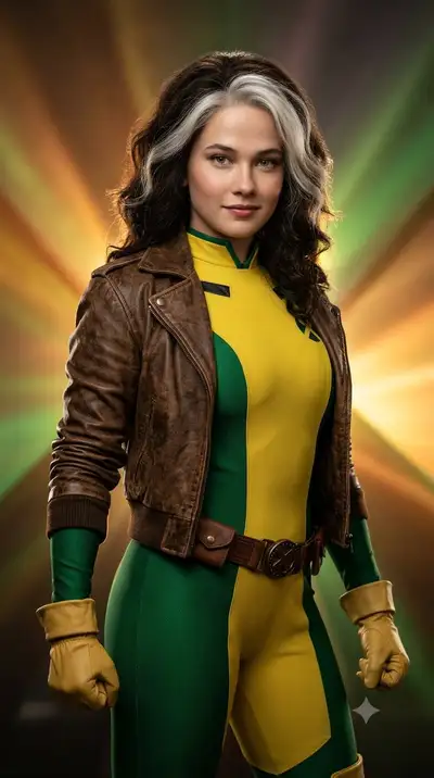 Cinematic X-Men Rogue Portrait Prompt