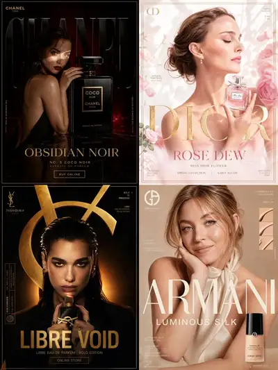 Luxus-Beauty-Kampagnenplakat-Vorlagenserie
