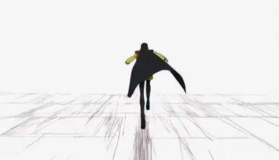 Anime Hero Sketching Street Transition