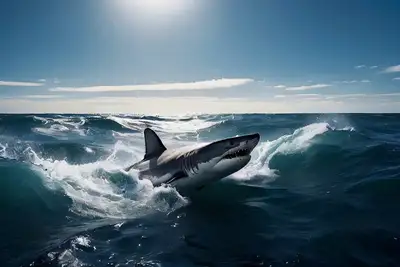 Jaws-style Shark Emergence Video Prompt