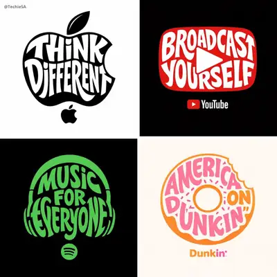Typografische Illustration in Objektform