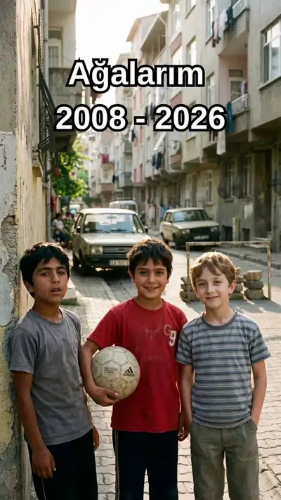 Nostalgic 1990s Candid Photo of Three Friends